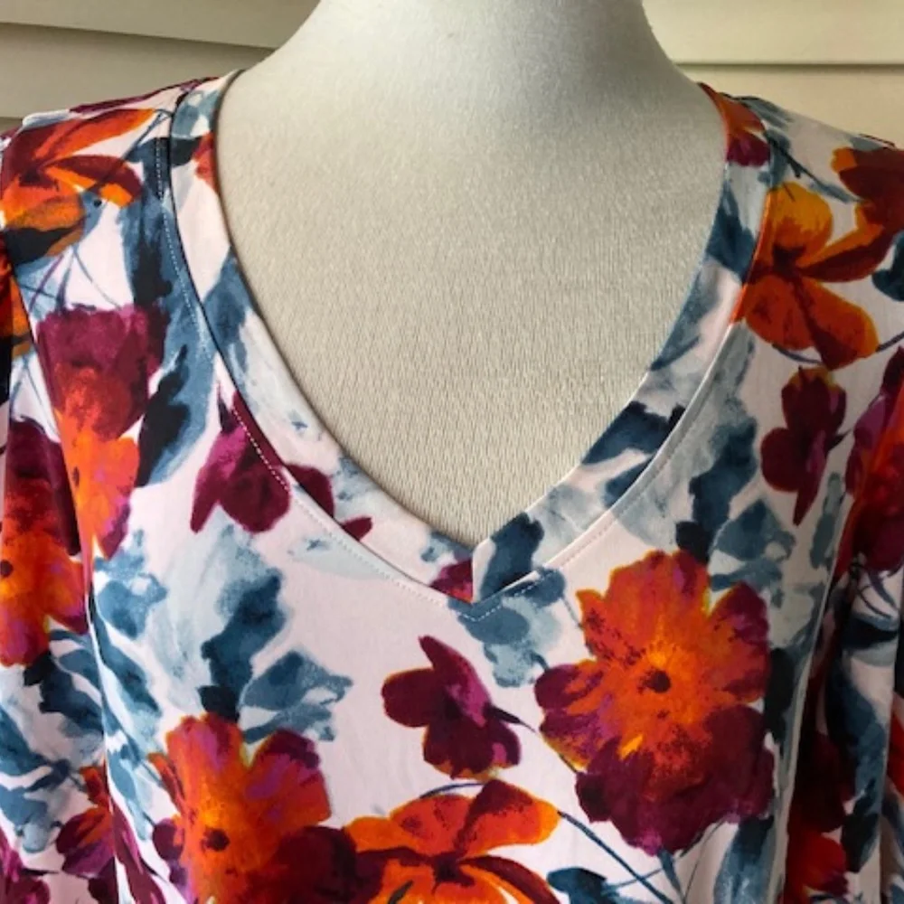 Floral Print Jersey Knit Dress 🆕 - Picture 2 of 6